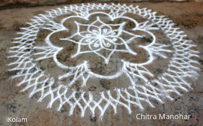 Rangoli: Freehand Kolam for Diwali Lakshmi pooja