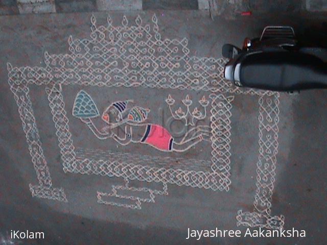 Rangoli: Hanuma Jayanthi Kolam