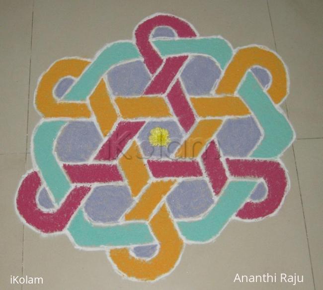 Rangoli: Colour kolam.