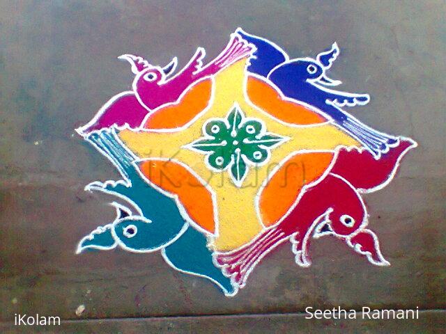 Rangoli: Frolicking birds!