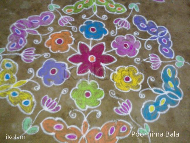 Rangoli: butterfly kolam