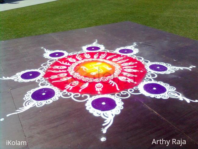 Rangoli: Rangoli at Diwali fair Sydney