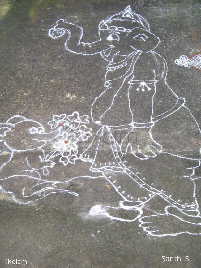 Rangoli: ganesha rangoli