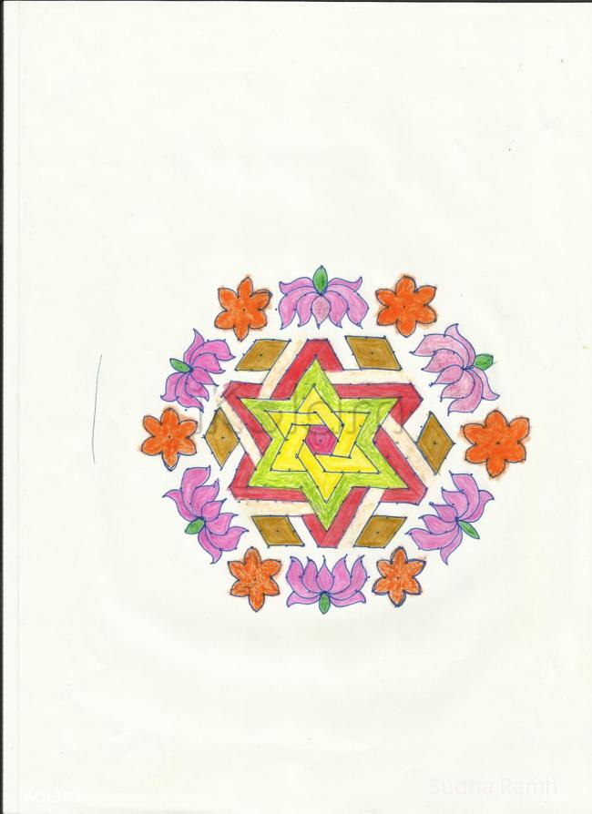 Rangoli: margazhi kolam