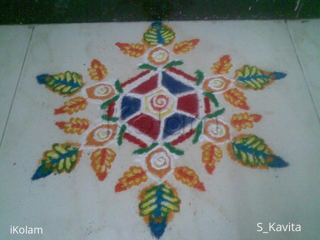 Rangoli: finger rangoli