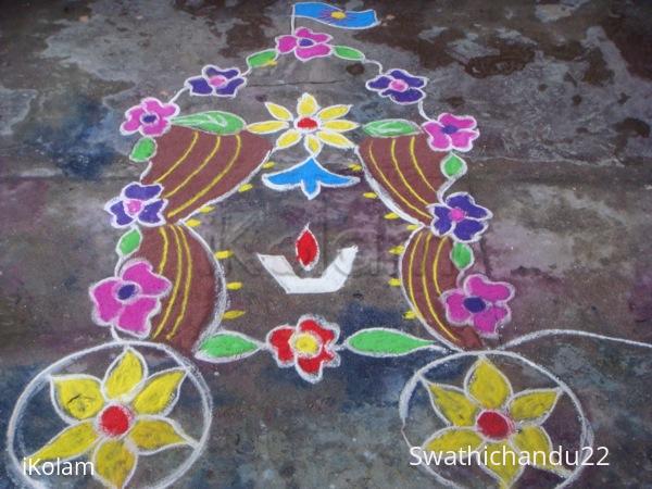 Rangoli: Flower ratham