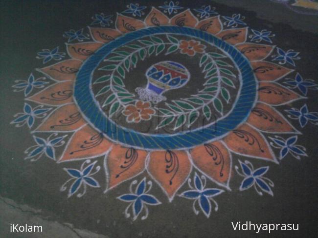 Rangoli: My neighbour's rangoli on  pongal