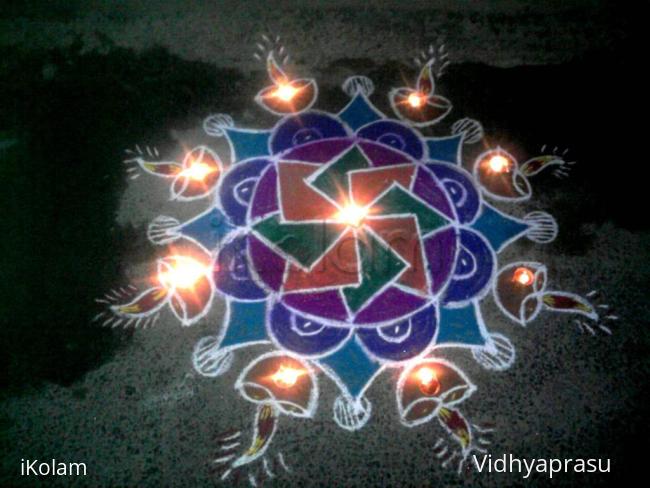 Rangoli: Karthigai deepam