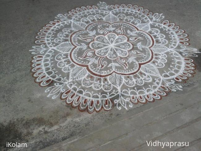 Rangoli: Special rangoli for local temple -Kumbabhishekam