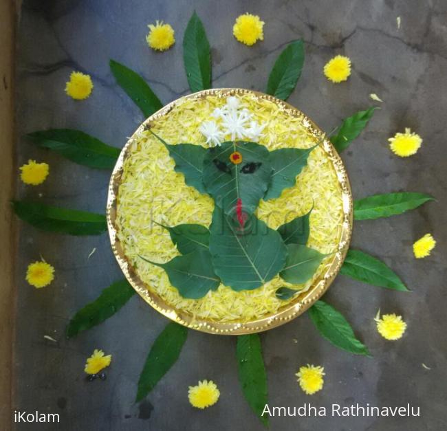 Rangoli: Elai Pillaiyar