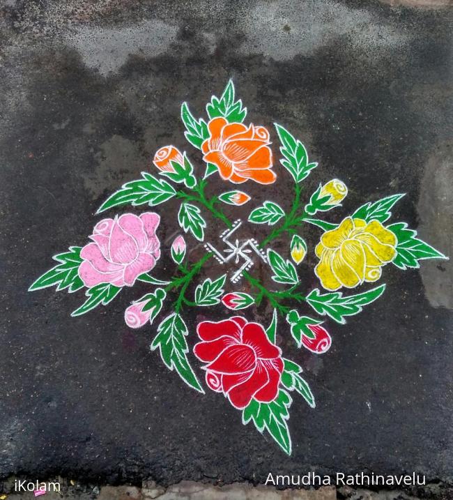 Rangoli: Roses