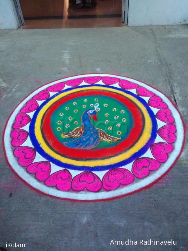 Rangoli: Peacock rangoli