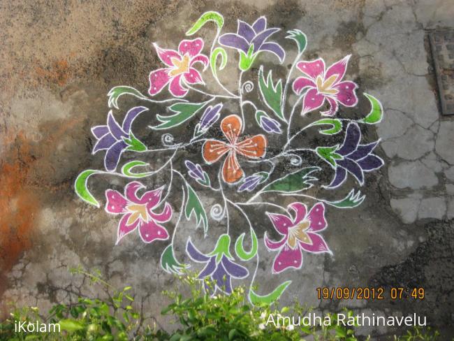 Rangoli: Flowers kolam