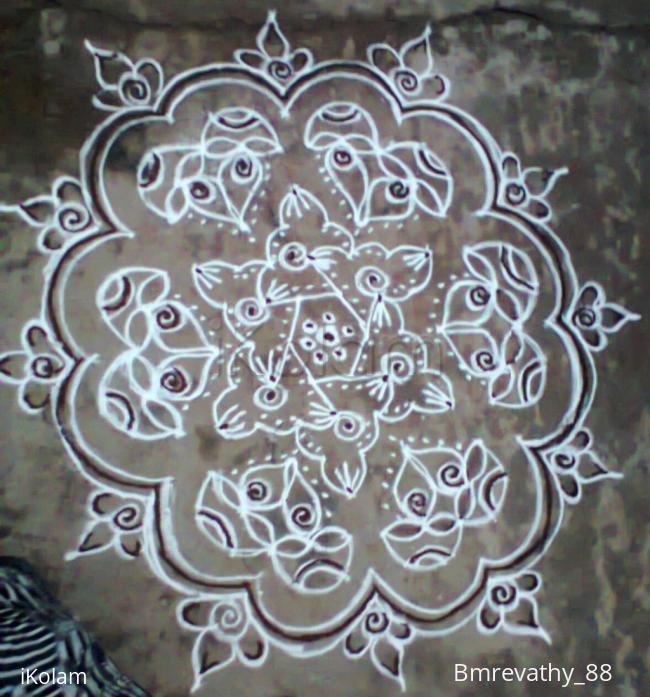 Rangoli: Karthigai Deepam Kolam Morning