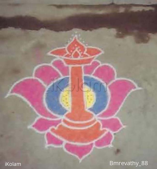 Rangoli: Lamp Kolam