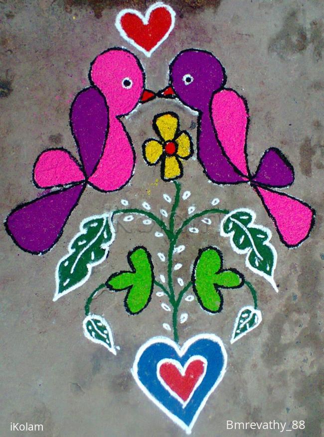 Rangoli: Love Birds