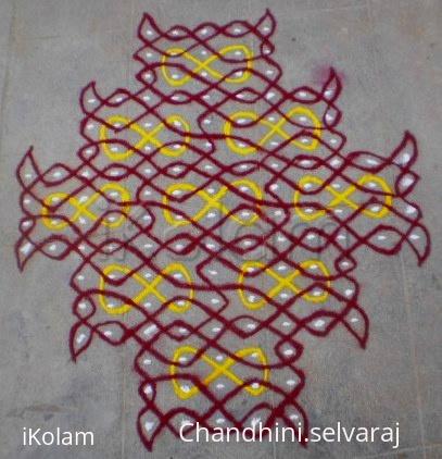 Rangoli: dotted chikku kolam