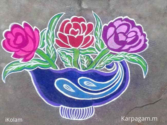 Rangoli: flowers