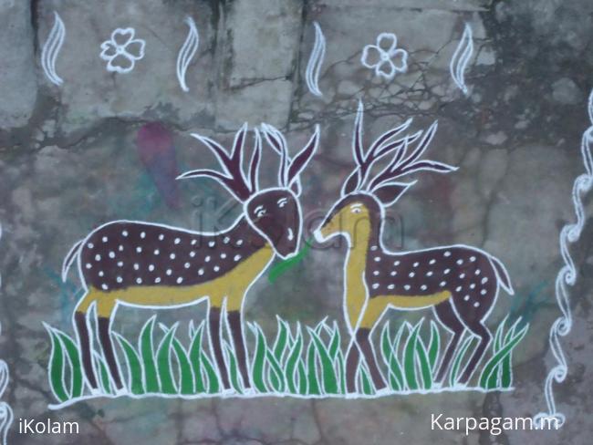 Rangoli: Deer Kolam