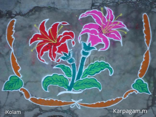 Rangoli: flower kolam