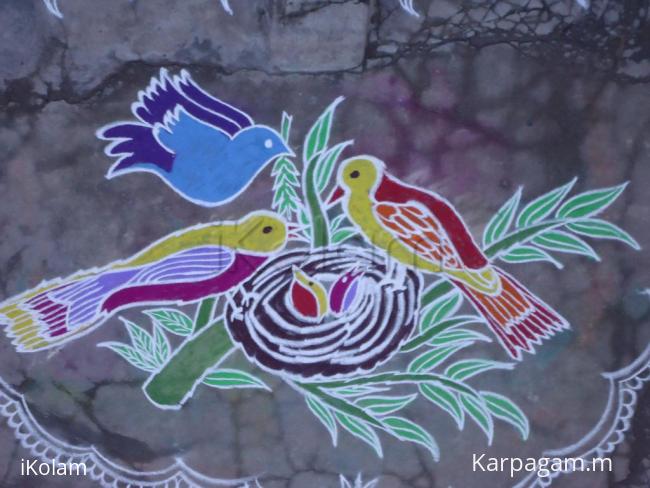 Rangoli: Nest with Birds