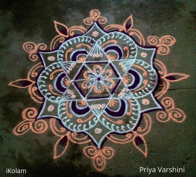 Rangoli: Freehand rangoli for my son's birthday