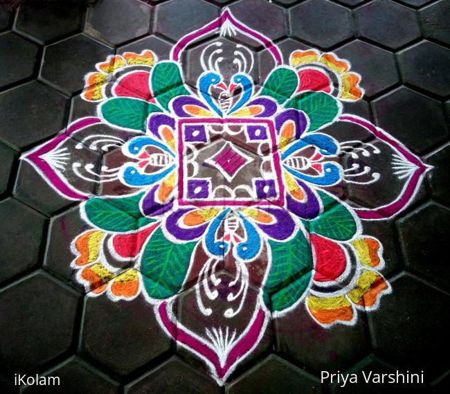 Rangoli: Freehand floor and paper version