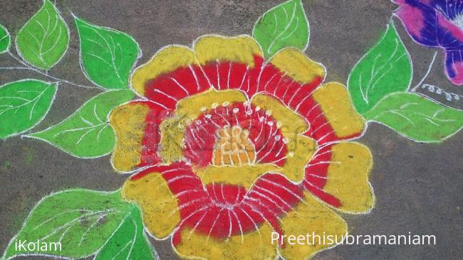 Rangoli: flower design