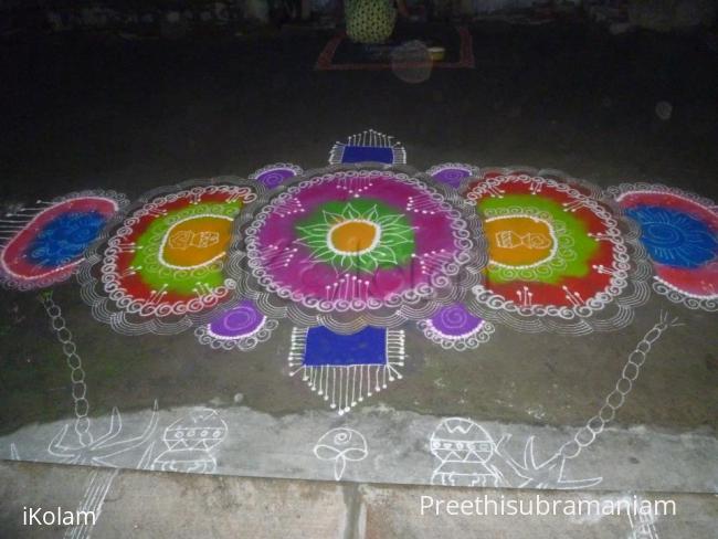 Rangoli: pongal rangoli