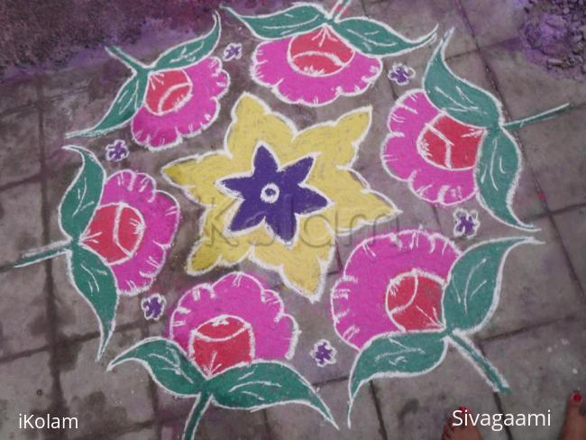 Rangoli: Simple and usual