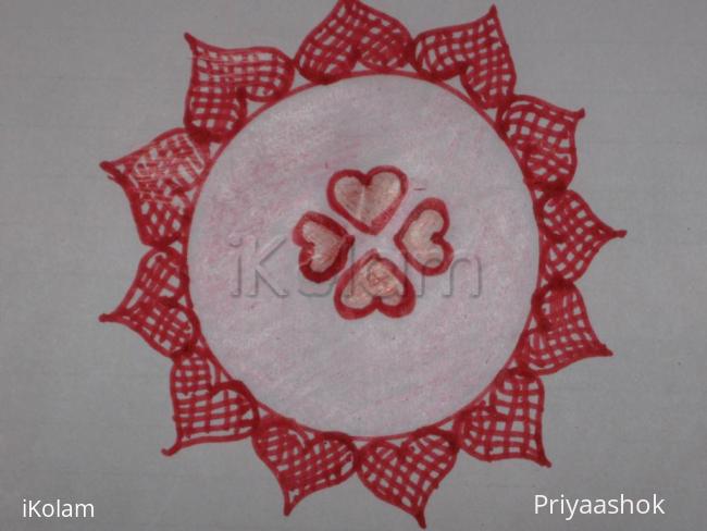 Rangoli: valentines day rangoli