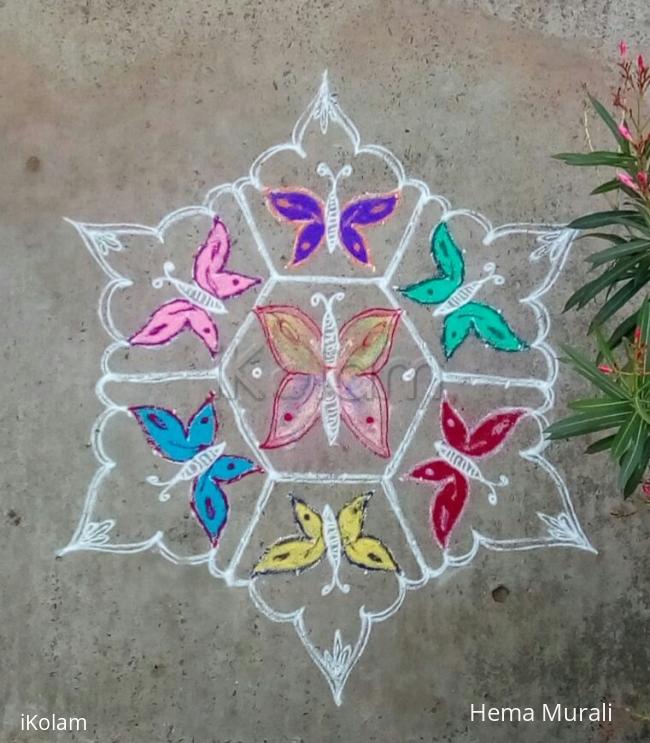 Rangoli: Margazhi day 15 (13-7 intermediate dots)