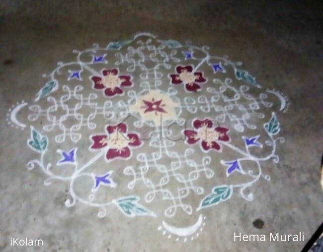 Rangoli: Margazhi day 16 (18-6dots)