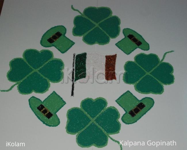 Rangoli: St. Patrick's Day Kolam