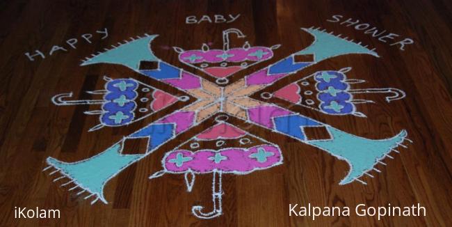 Rangoli: Baby shower Kolam