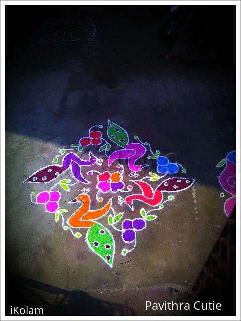 Rangoli: Peacock kolam