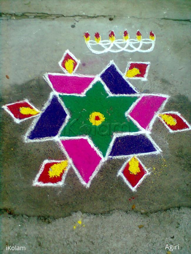 Rangoli: karthigai deepam Kolam - 02