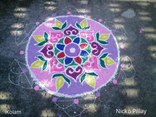 Rangoli: Round kolam part 2