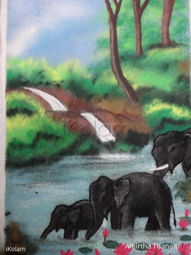 Rangoli: elephant