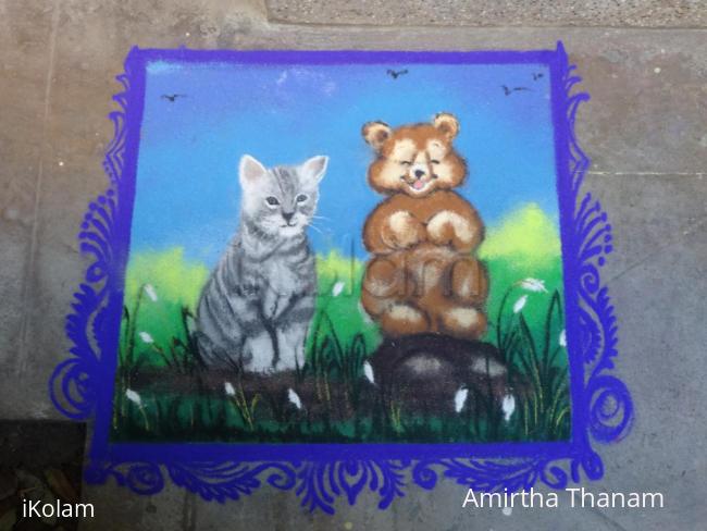 Rangoli: cat