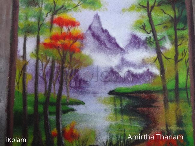 Rangoli: scenery rangoli