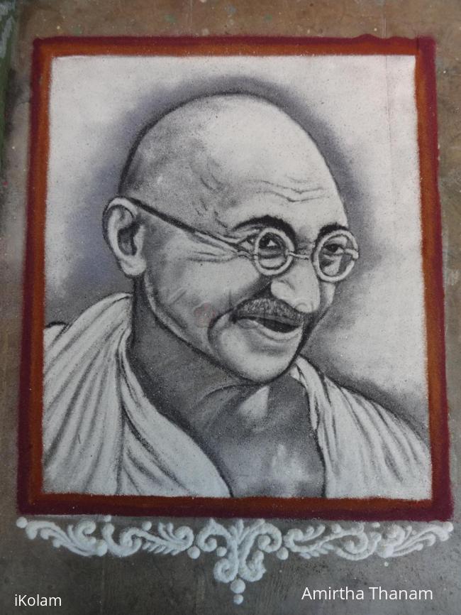 Rangoli: Gandhiji