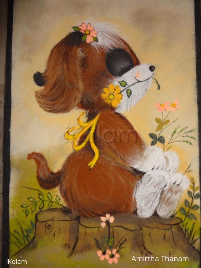 Rangoli: dog rangoli