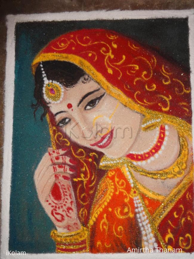 Rangoli: lady