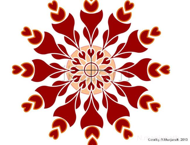 Rangoli: free hand kolam using power point