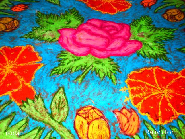 Rangoli: flower kolam