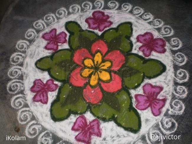 Rangoli: Flower kolam