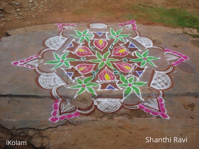 Rangoli: deepam rangoli