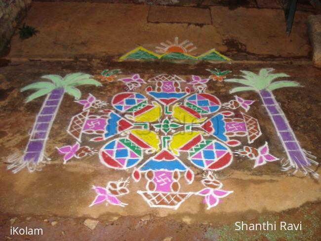 Rangoli: pongal rangoli