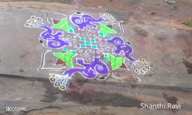 Rangoli: elephant rangoli